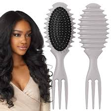 Cepillo Definidor de Rizos Beige para Cabello Rizado
