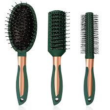 Set de 3 Cepillos Antiestáticos para el Cuidado del Cabello