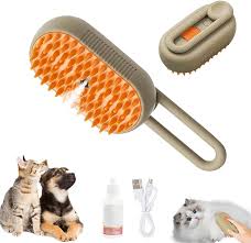 Shunfaji: Cepillo 3 en 1 para Gatos y Perros con Vapor y Suero