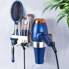 Soporte para Secador de Pelo Sin Taladro GGQ de Acero Inoxidable
