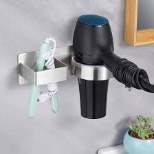 Soporte de Pared para Secador de Pelo Sin Taladrar