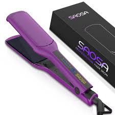 SAOSA Plancha de Pelo Profesional 2 en 1 con Placa Ancha y Temperatura Ajustable