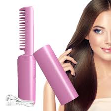 Plancha y Peine Prensador de Cabello 3 Temperaturas